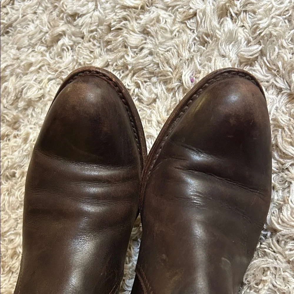 Frye Dark Brown Leather Over-the-Knee Riding Boots